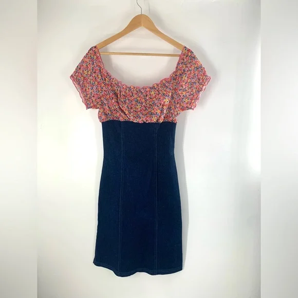 Vintage | Dresses | Vintage 9s Y2k No Appt Necessary Womens L Purple Floral N Denim Dress | Poshmark Vintage | Dresses | Vintage 9s Y2k No Appt Necessary Womens L Purple Floral N Denim Dress | Poshmark